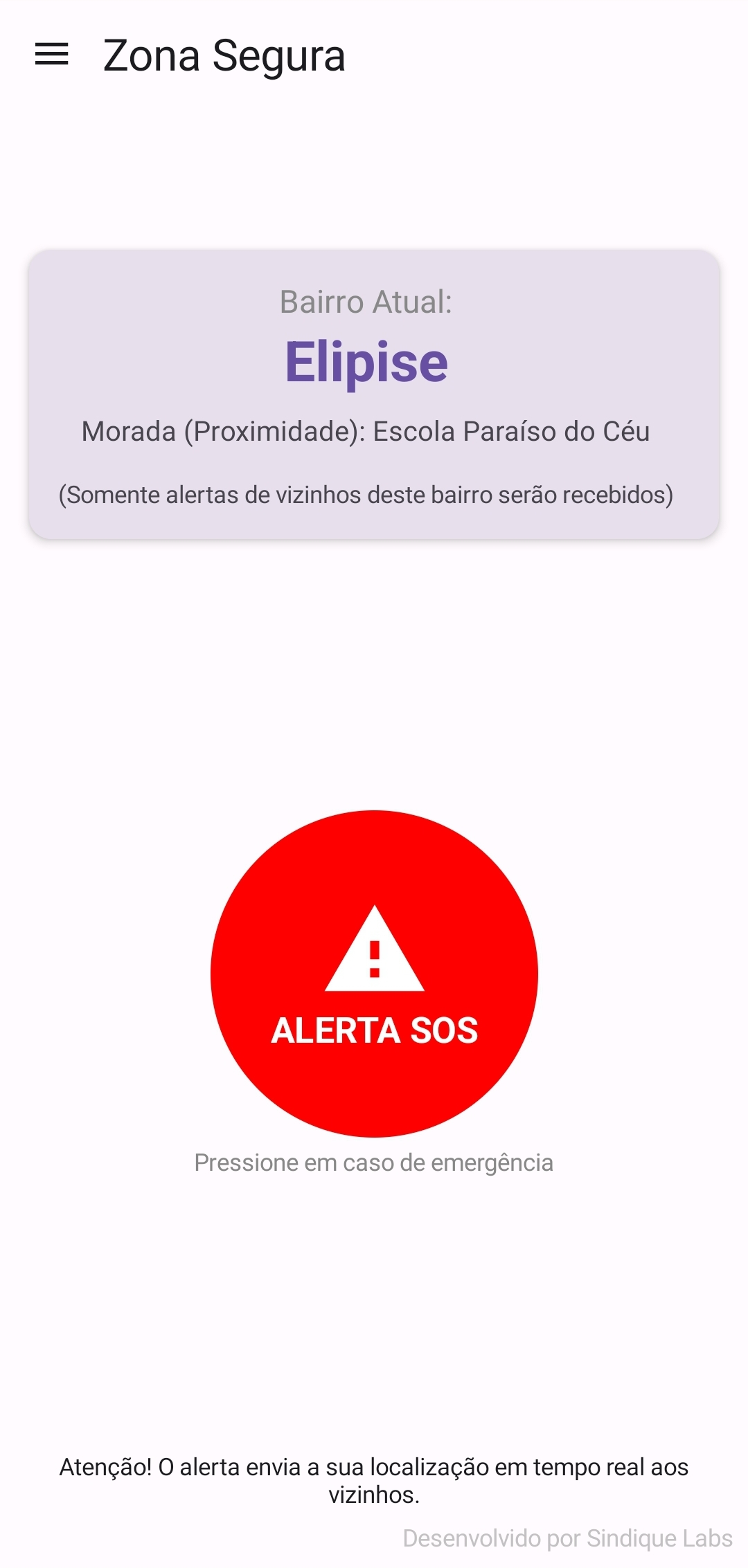 Zona Segura no celular